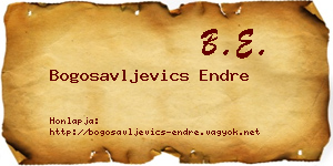 Bogosavljevics Endre névjegykártya